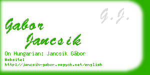 gabor jancsik business card